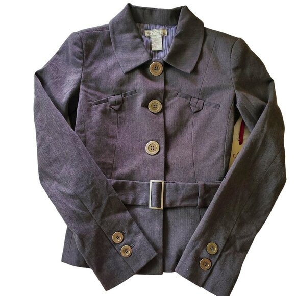 FYLO By Nylon Belted Jacket Viscose Blend - Picture 1 of 16